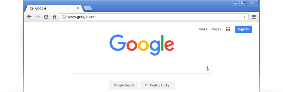 Screenshot of Google's home page